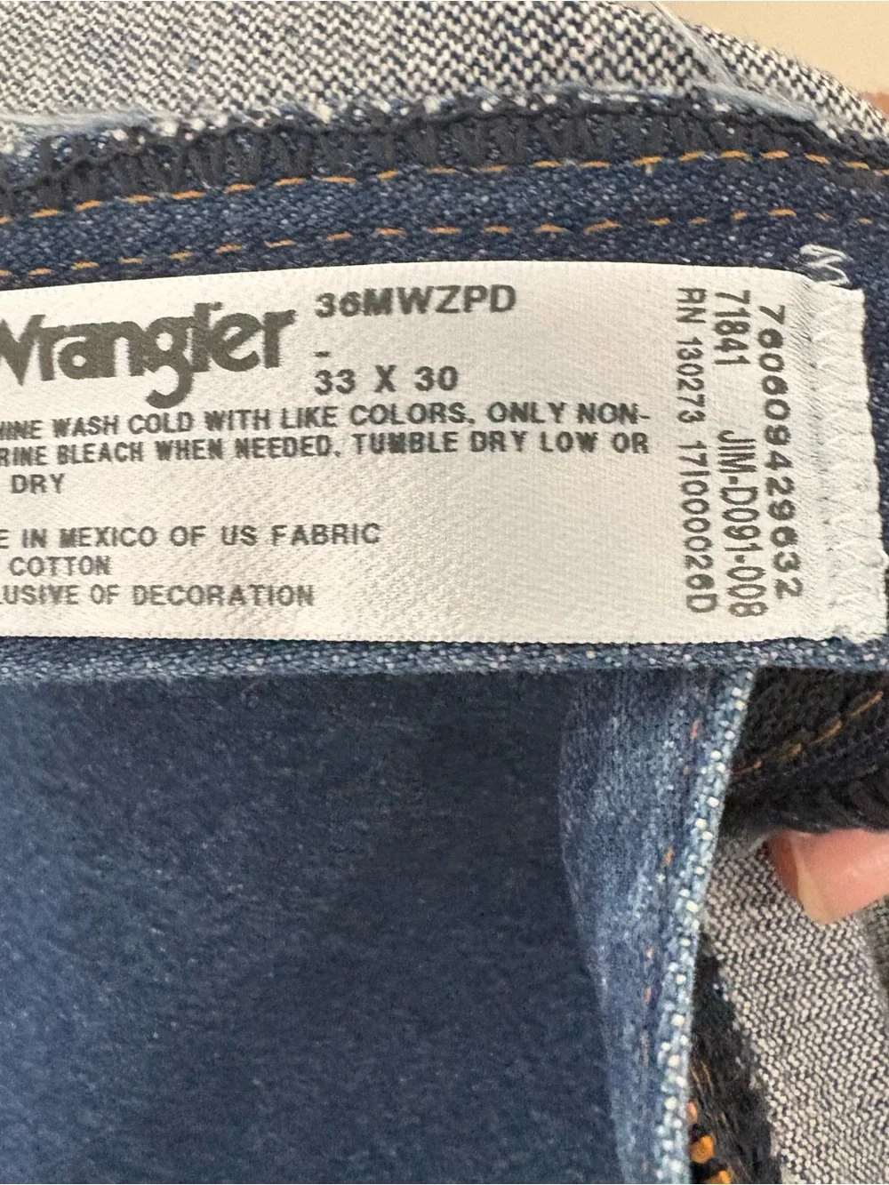 Wrangler Men's Slim Jeans in Dark Blue